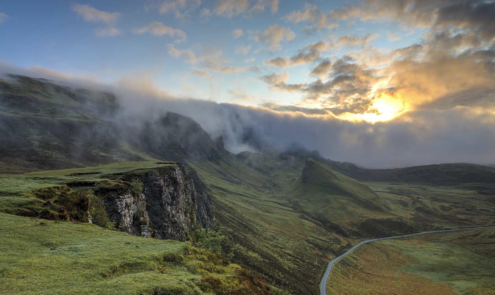 Mountain landscape at dawn